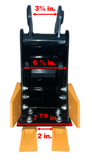 8 inch/200mm Mini Excavator Bucket (for 25mm/1" Pins)