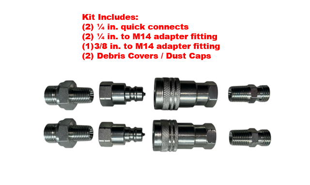 Hydraulic Quick Connect Kit (w/ Debris Caps)