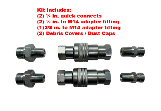 Hydraulic Quick Connect Kit (w/ Debris Caps)