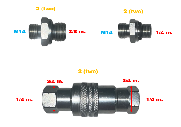 Hydraulic Quick Connect Kit (w/ Debris Caps)