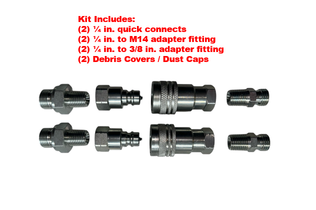 Hydraulic Quick Connect Kit (w/ Debris Caps)